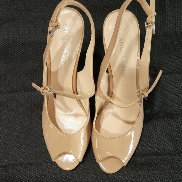 NWOT Franco Sarto Nude Heels - Picture 6 of 8